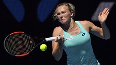 eská tenistka Kateina Siniaková bhem druhého kola Australian Open.