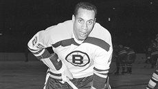 Willie O’Ree během působení v dresu Boston Bruins.