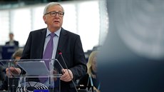 Jean-Claude Juncker bhem projevu v Evropském parlamentu (16. ledna 2017)