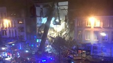 Silná exploze v Antverpách na severu Belgie, pi které byly v pondlí znieny...