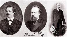Bratři (zleva) Anton, Heinrich a Julius Puppové se ve druhé polovině 19....