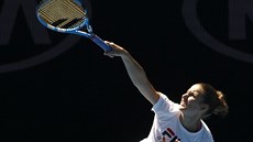 Karolína Plíková pi tréninku ped Australian Open.