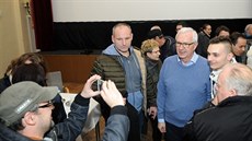Jiří Drahoš na radnici v Jablunkově při setkání s tamními obyvateli.