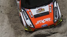 Martin Prokop se svým fordem v desáté etap na Dakaru