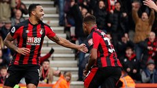 MY TO OTOILI! Fotbalisté Bournemouthu Callum Wilson (vlevo) a stelec Jordan...