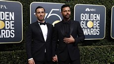 Jwan Yosef a Ricky Martin na Zlatých glóbech (Beverly Hills, 7. ledna 2018)
