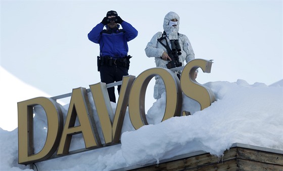 V Davosu během Světového ekonomického fóra panují přísná bezpečnostní opatření...