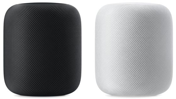 Chytrý reproduktor Apple HomePod bude k dostání ve dvou barevných provedeních.