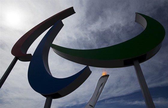 Olympijský ohe na zimních paralympijských hrách v Soi - ilustraní foto.