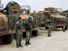 Turecké jednotky v syrském regionu Afrín (22. ledna 2018)