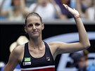 Karolína Plíková slaví postup do osmifinále Australian Open, kdy pehrála...