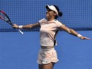 Francouzka Caroline Garciaová slaví postup do osmifinále Australian Open.