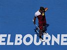 Italský tenista Fabio Fognini bojuje v Melbourne o postup do tvrtfinále...