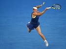 Caroline Wozniacká ve finale Australian Open.