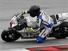 eský motocyklový závodník Karel Abrahám pi zkuebních jízdách v malajsijském...