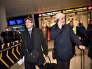 Katalánský expremiér Carles Puigdemont (vlevo) piletl do Dánska. (22. ledna...