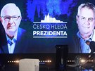 Píprava na prezidentskou debatu Jiího Drahoe a Miloe Zemana na Prim
