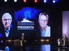 Milo Zeman a Jií Draho v debat kandidát na prezidenta na Prim