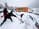 Sníh trápí i Davos, který bude djitm Svtového ekonomického fóra.