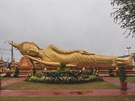 Leící Buddha ve Vientiane, hlavním mst Laosu
