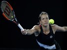 TOHLE MÁM. Barbora Strýcová v osmifinále Australian Open.
