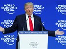 Americký prezident Donald Trump bhem projevu na Svtovém obchodním fóru v...