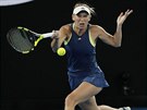Dánská tenistka Caroline Wozniacká ve tvrtfinále Australian Open.