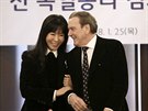 Kim So-jon a Gerhard Schröder (Soul, 25. ledna 2018)
