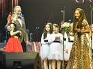 Karel Gott a jeho dcery Nelly a Charlotte na bratislavském koncert (25. ledna...