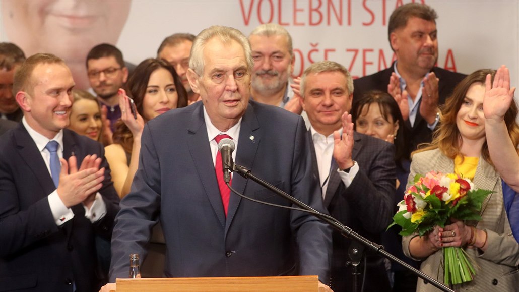 Milo� Zeman zvít�zil ve druhém kole prezidentských voleb. (27. ledna 2018)