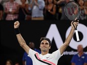 Roger Federer slav na Australian Open zisk dvactho grandslamovho titulu.