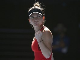 Světová jednička Simona Halepová ovládla první set semifinále Australian Open...