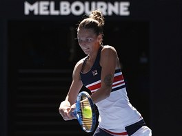 esk tenistka Karolna Plkov ve trtfinlovm utkn Australian Open proti...