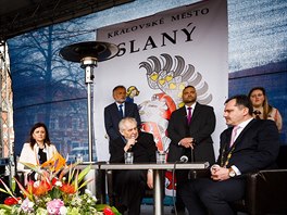 Milo Zeman navtívil stedoeský Slaný. (7. dubna 2017)