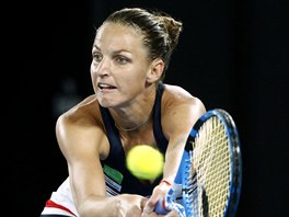 V DEFENZV. Karolna Plkov v osmifinle Australian Open.
