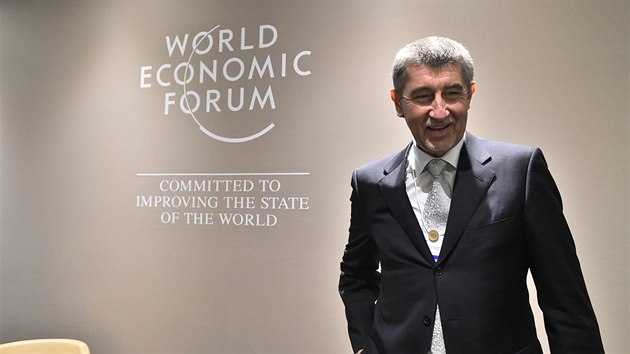 Andrej Babiš na Světovém ekonomickém fóru v Davosu (25. ledna 2018)