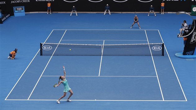 Momentka ze sedmho hracho dne Australian Open.