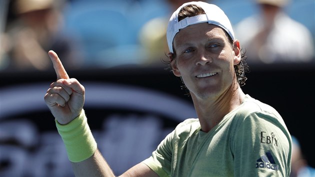 Tom Berdych slav postup do tvrtfinle Australian Open.