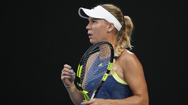 Caroline Wozniack ve finale Australian Open.