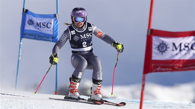Francouzka Tessa Worleyov zvldla ob slalom v Lenzerheide nejrychleji.