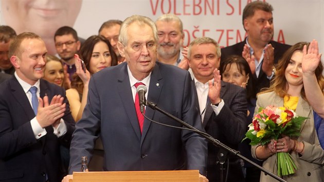Miloš Zeman zvítězil ve druhém kole prezidentských voleb. (27. ledna 2018)