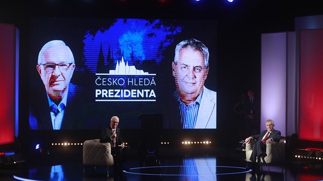 Milo Zeman a Ji Draho v debat kandidt na prezidenta na Prim