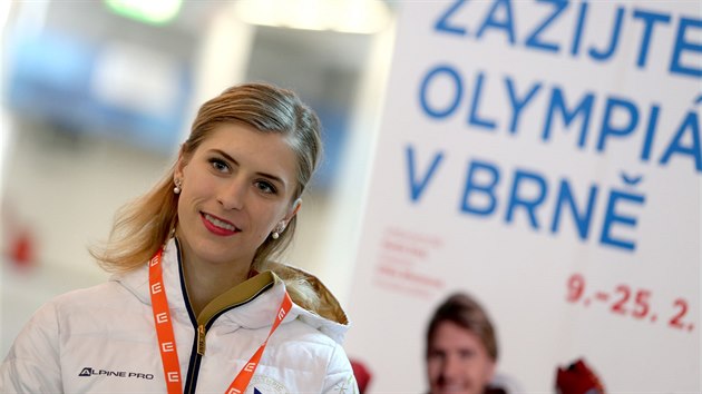 Jednou z ambasadorek brnnskho olympijskho parku je krasobruslaka Elika Bezinov.
