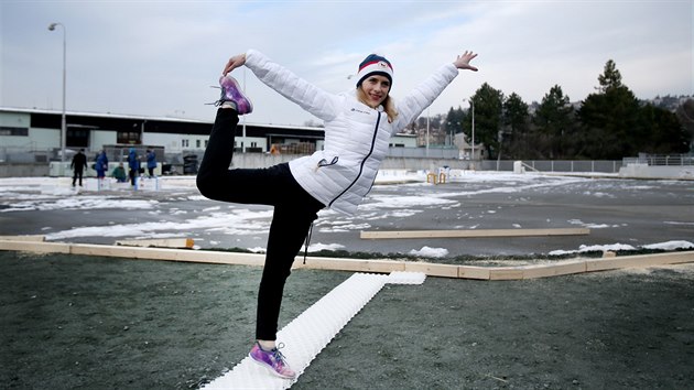 Jednou z ambasadorek brnnskho olympijskho parku je krasobruslaka Elika Bezinov.