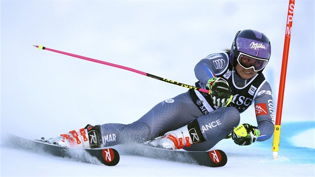 Tessa Worleyov v obm slalomu v Lenzerheide.