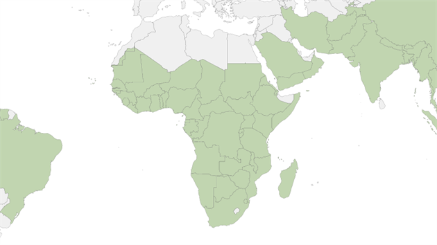 Mapa vskytu malrie v Africe