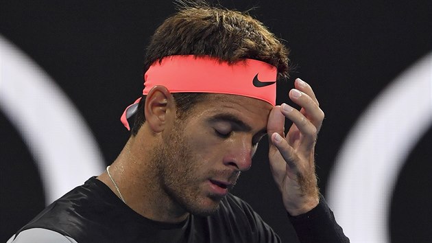 Smutn Juan Martn del Potro ve 3. kole Australian Open.