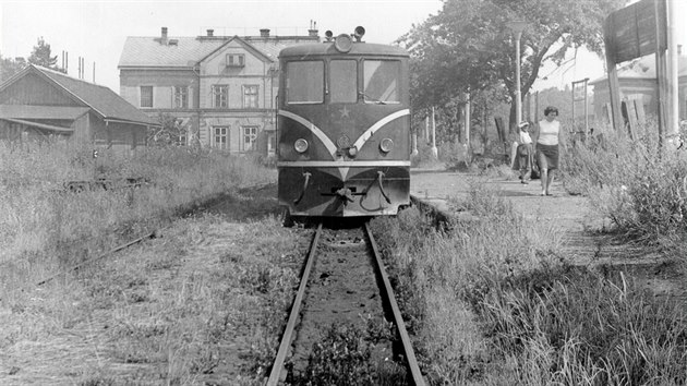 Lokomotiva T47 ve stanici Frýdlant v Čechách
