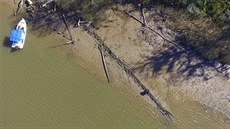 Zbytky škuneru Clotilda v říční deltě nedaleko města Mobile ve státě Alabama...