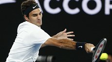 Roger Federer ve finále Australian Open.